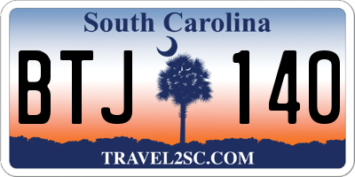 SC license plate BTJ140