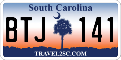 SC license plate BTJ141