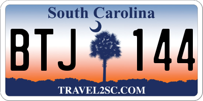 SC license plate BTJ144