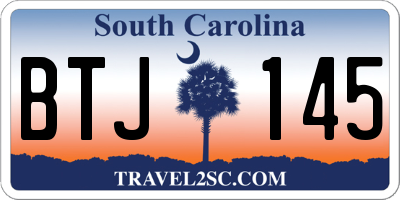 SC license plate BTJ145