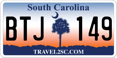 SC license plate BTJ149