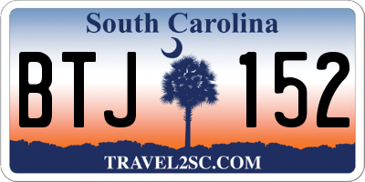 SC license plate BTJ152