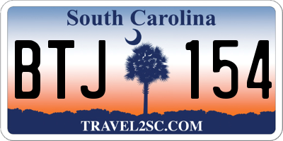 SC license plate BTJ154
