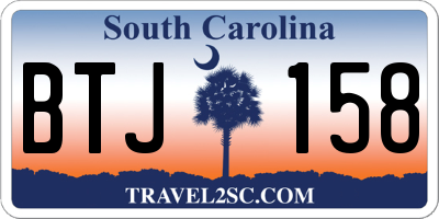 SC license plate BTJ158