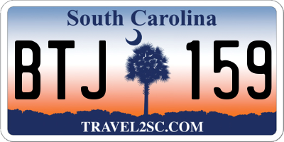 SC license plate BTJ159