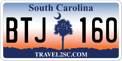 SC license plate BTJ160