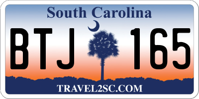 SC license plate BTJ165