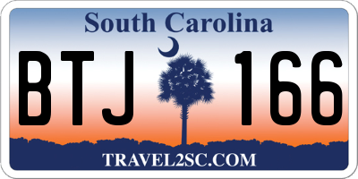 SC license plate BTJ166
