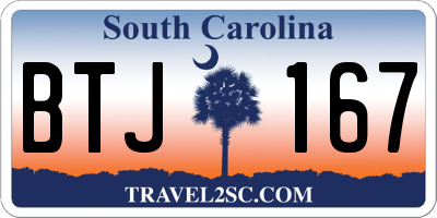 SC license plate BTJ167