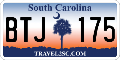SC license plate BTJ175