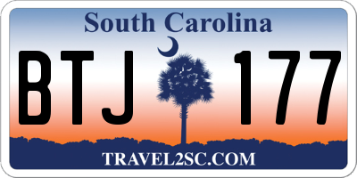 SC license plate BTJ177