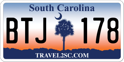 SC license plate BTJ178