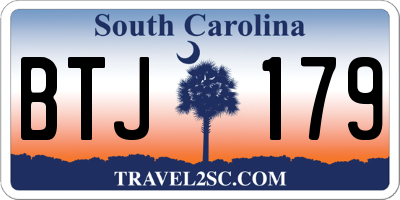 SC license plate BTJ179