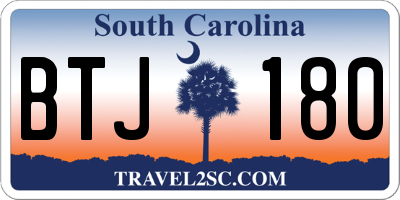 SC license plate BTJ180