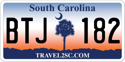 SC license plate BTJ182