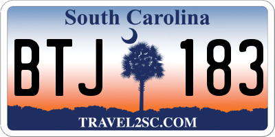 SC license plate BTJ183