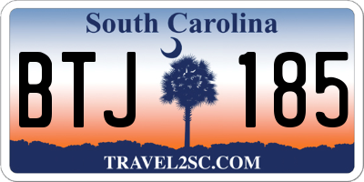 SC license plate BTJ185