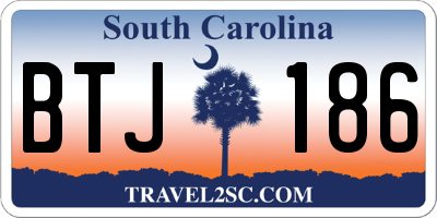 SC license plate BTJ186