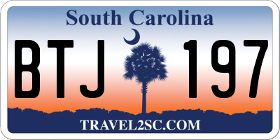 SC license plate BTJ197