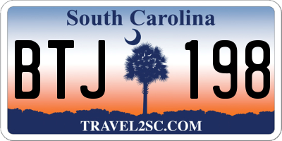 SC license plate BTJ198