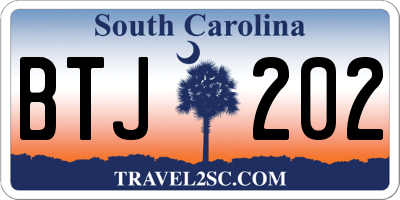 SC license plate BTJ202