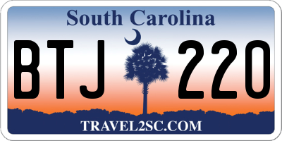 SC license plate BTJ220