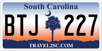 SC license plate BTJ227