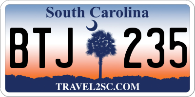 SC license plate BTJ235