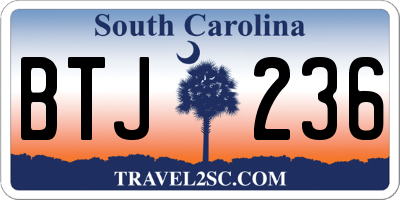 SC license plate BTJ236