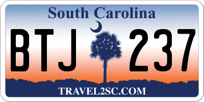 SC license plate BTJ237