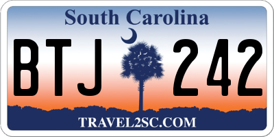 SC license plate BTJ242