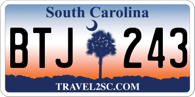 SC license plate BTJ243
