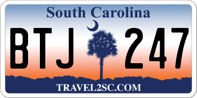 SC license plate BTJ247