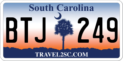 SC license plate BTJ249
