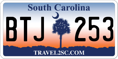 SC license plate BTJ253