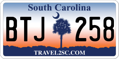 SC license plate BTJ258