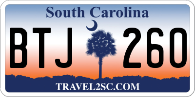 SC license plate BTJ260
