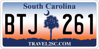 SC license plate BTJ261