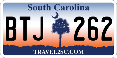 SC license plate BTJ262