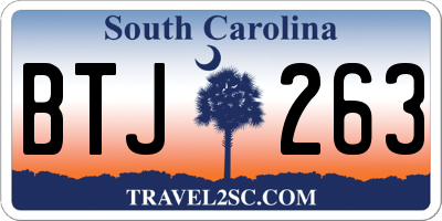 SC license plate BTJ263