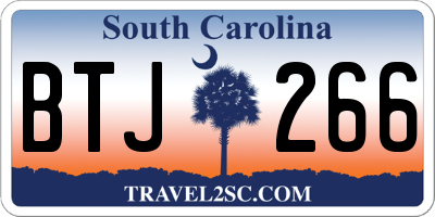 SC license plate BTJ266