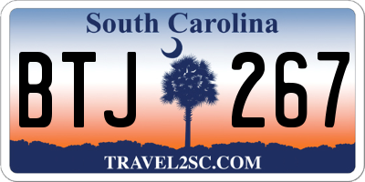 SC license plate BTJ267