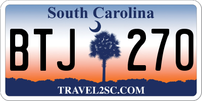 SC license plate BTJ270