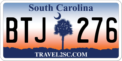 SC license plate BTJ276