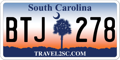 SC license plate BTJ278