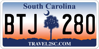 SC license plate BTJ280