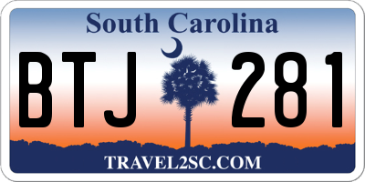 SC license plate BTJ281