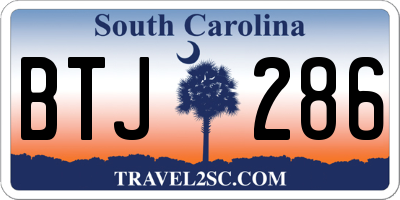 SC license plate BTJ286
