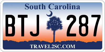 SC license plate BTJ287