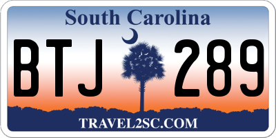 SC license plate BTJ289